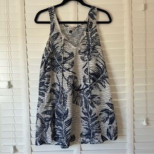 J Valdi Swim Coverup Beach White and Blue Small Mini